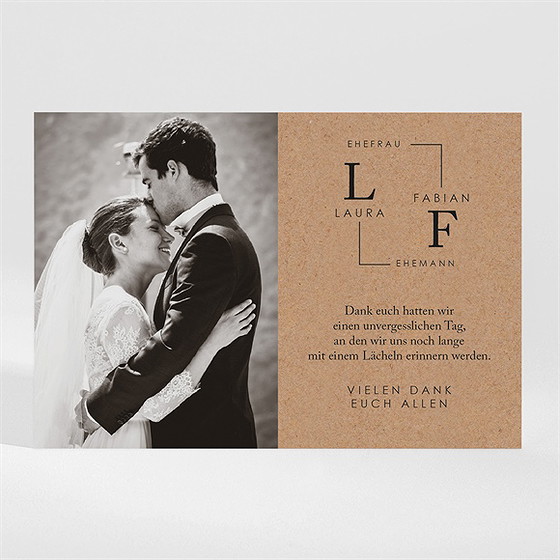 Dankeskarte Hochzeit verbunden - magnet