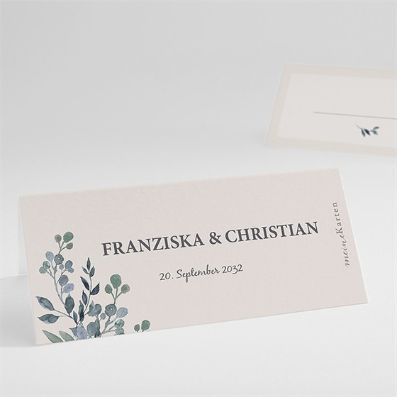 Tischkarte Hochzeit Schöner Glanz