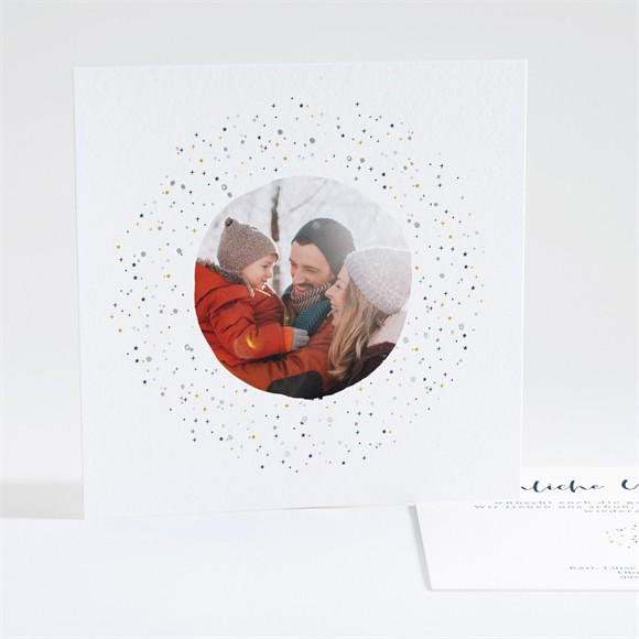 Weihnachtskarte Silberne Weihnacht ref.N351106