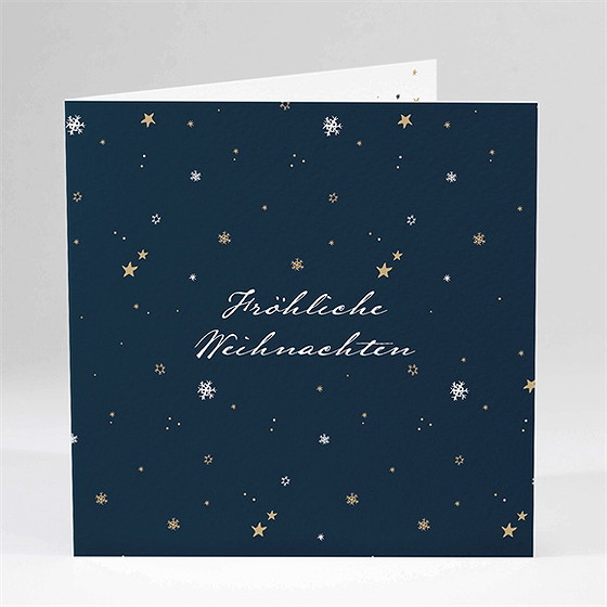 Weihnachtskarte Schöne Scheeflocken