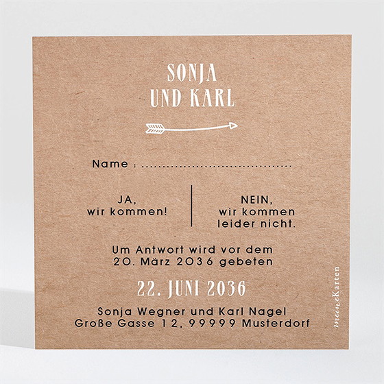 Antwortkarte Hochzeit Myriade