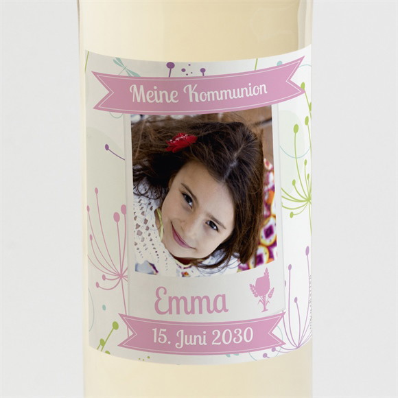Flaschenetikett Kommunion Stimmung Mädchen ref.N300508