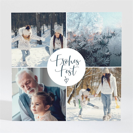 Weihnachtskarte Winterliche Fotocollage