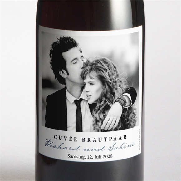 Flaschenetikett Hochzeit Schlicht & Elegant 2 ref.N300555