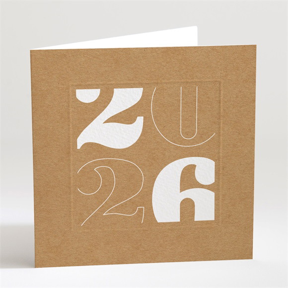 Weihnachtskarte Neujahrswünsche Kraftpapier ref.N451221