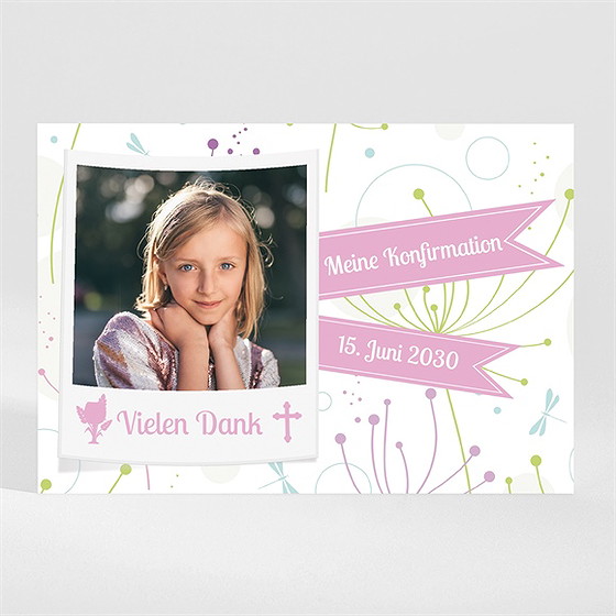 Dankeskarte Konfirmation farbenfrohe konfirmation 2
