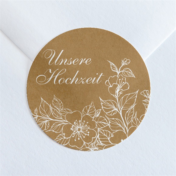 Aufkleber Hochzeit Weiße Blüten ref.N360151