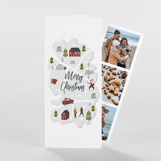 Weihnachtskarte Winterwanderung