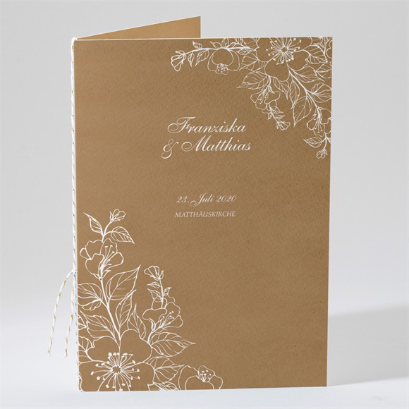 Kirchenheft Hochzeit Weiße Blüten ref.N491237