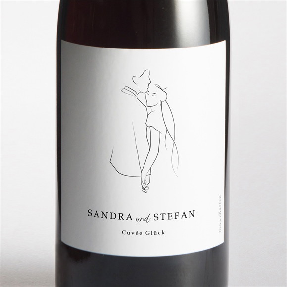 Flaschenetikett Hochzeit Skizze ref.N3001878