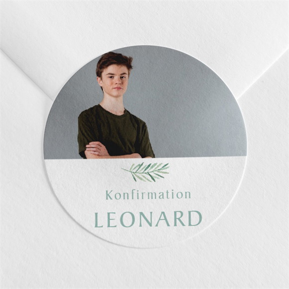 Aufkleber Konfirmation Vergoldeter Blumenkranz ref.N3601208