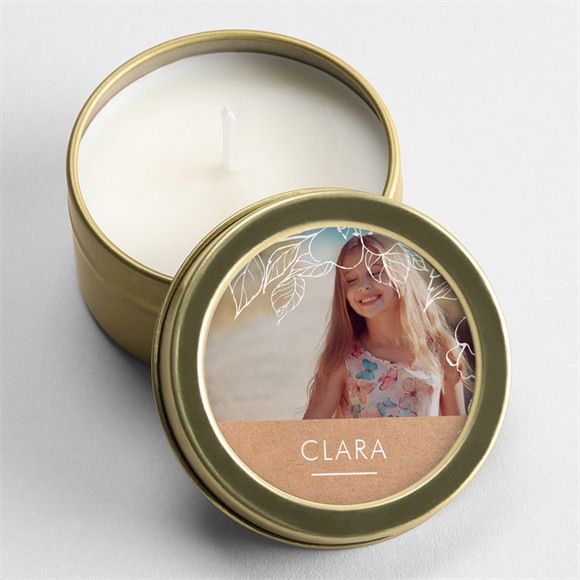 Kerze Konfirmation Weiße Malerei ref.N3601230