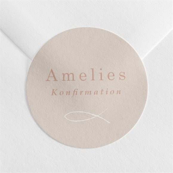 Aufkleber Konfirmation Vergoldeter Fisch ref.N3601211