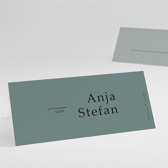Tischkarte Hochzeit Lorbeergrün
