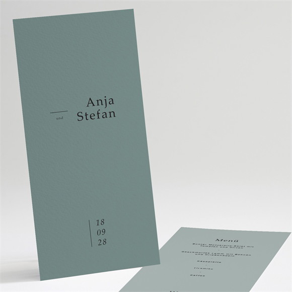 Menükarte Hochzeit Lorbeergrün ref.N221231