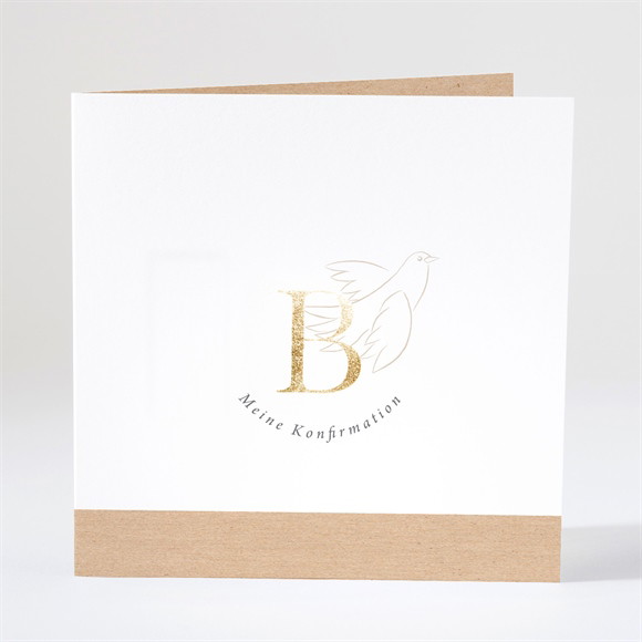 Einladung Konfirmation Goldenes Initial ref.N46163