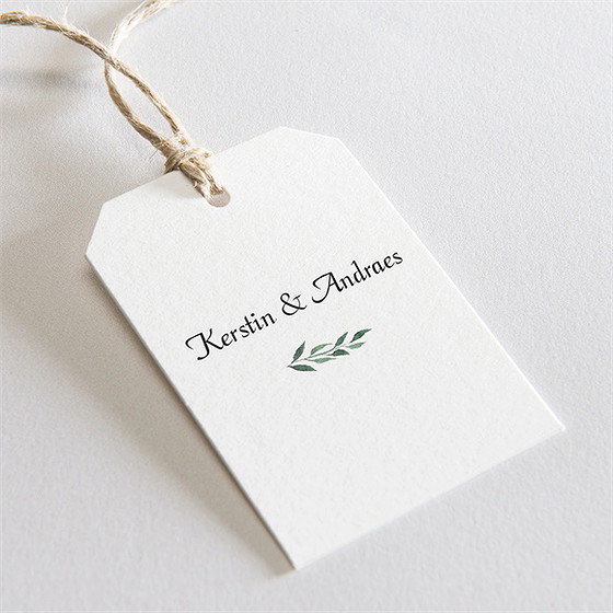 Geschenkanhänger Hochzeit blätterband