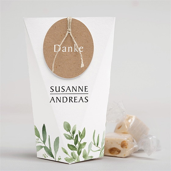 Geschenkbox Hochzeit Frühlingsgrün - Schachtel