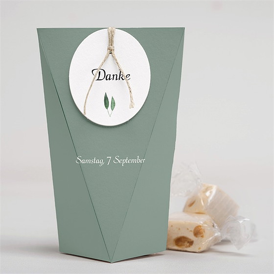 Geschenkbox Hochzeit Blätterband - Schachtel