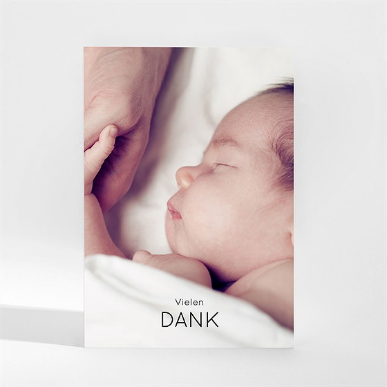 Dankeskarte Geburt Zarte Silhouette