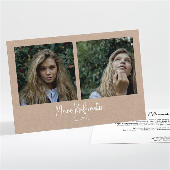 Einladung Konfirmation Ichtus auf Kraftpapier ref.N111307