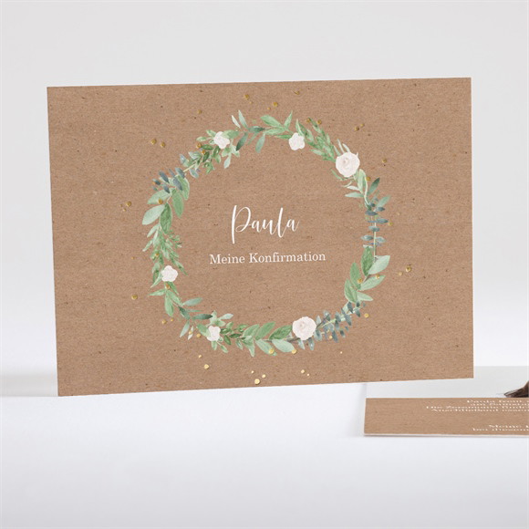 Einladung Konfirmation Vergoldung auf Kraftpapier ref.N181147