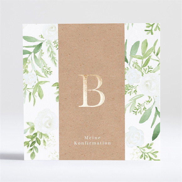 Einladung Konfirmation Weiße Rosen ref.N351270