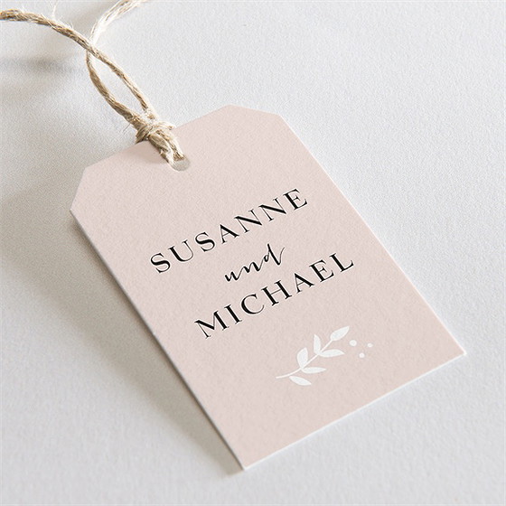 Geschenkanhänger Hochzeit Reine Eleganz