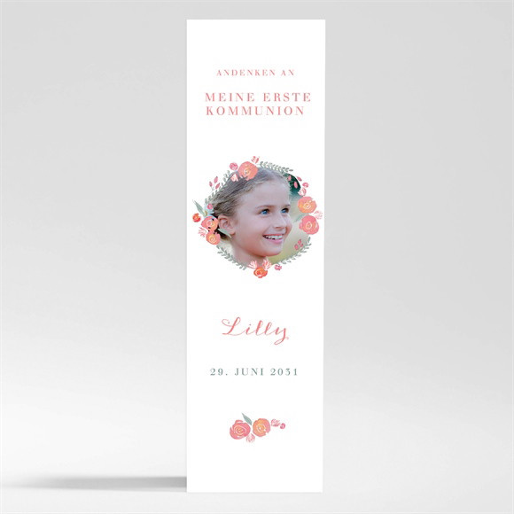 Andenken Kommunion Aquarellkranz - Magnet ref.N200388