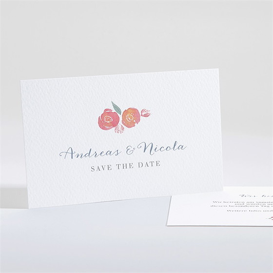 Save The Date Karte Blumenrahmen