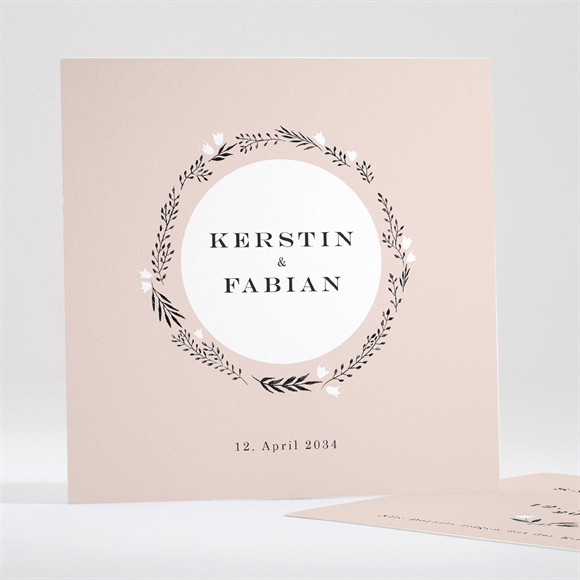 Save the Date Karte In Pink und Weiß ref.N351118