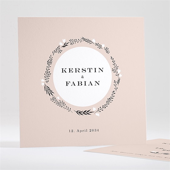 Save The Date Karte In Pink Und Weiß