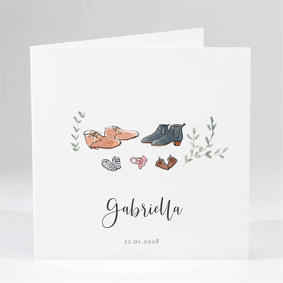 Geburtskarte Unsere Kleinen Schuhe