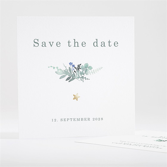 Save The Date Karte Initialen - Gold