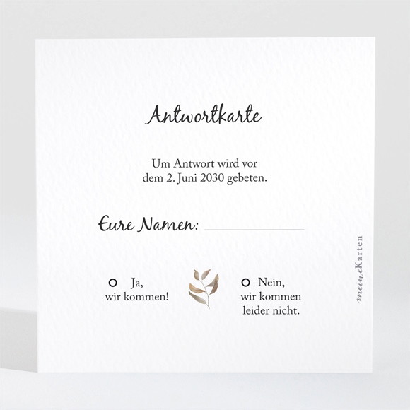 Antwortkarte Hochzeit Herbstkranz ref.N3001711