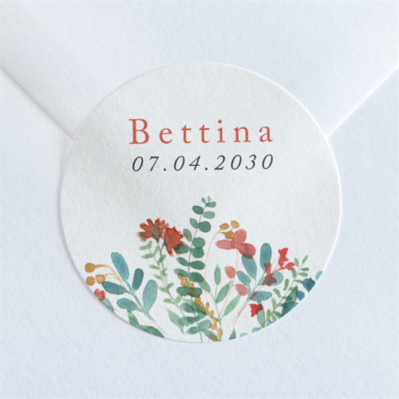 Sticker Geburt Blumenstrauß ref.N360266