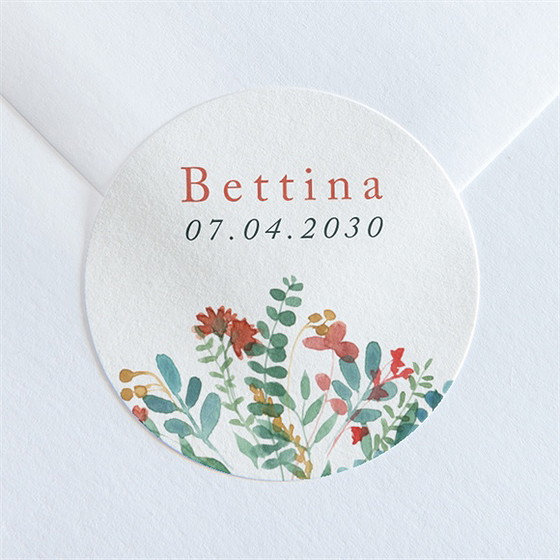 Sticker Geburt blumenstrauß