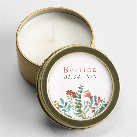 Kerze Geburt Blumenstrauß ref.N360883