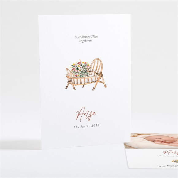 Geburtskarte Süßes Kinderbett ref.N25136