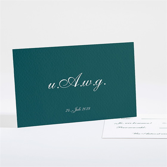 Antwortkarte Hochzeit Klassisches Monogramm