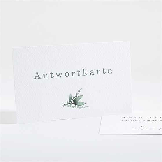 Antwortkarte Hochzeit initialen