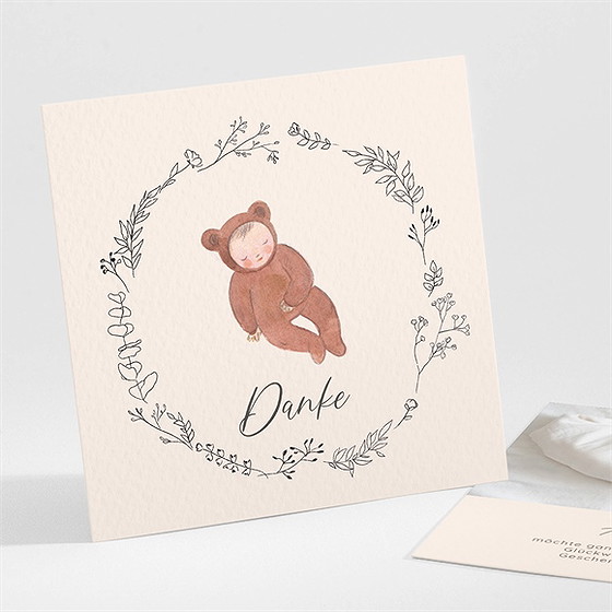 Dankeskarte Geburt Kleiner Bär
