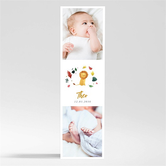 Geburtskarte Kleiner Löwe - Magnet