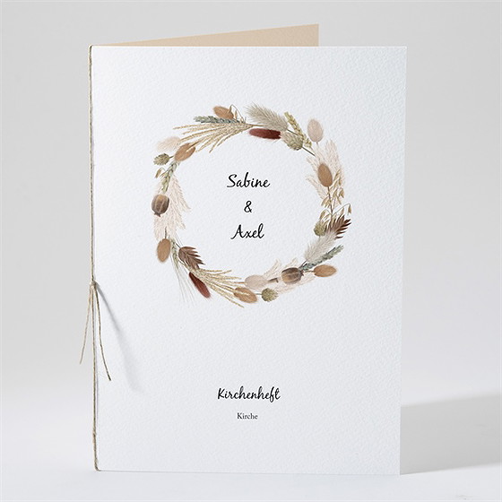 Kirchenheft Hochzeit herbstkranz