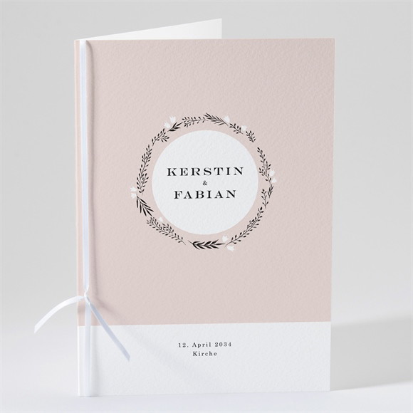 Kirchenheft Hochzeit In Pink und Weiß ref.N491216