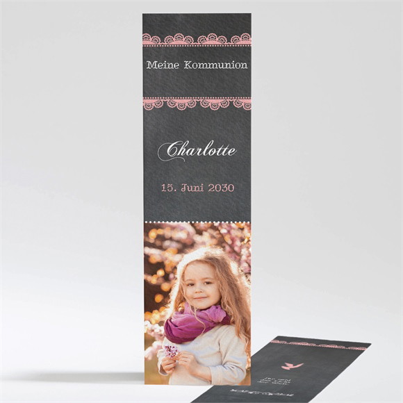 Andenken Kommunion Rosa Taube ref.N201297