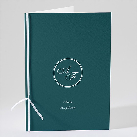 Kirchenheft Hochzeit Klassisches Monogramm