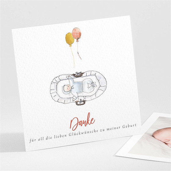 Dankeskarte Geburt Schlaf Gut!