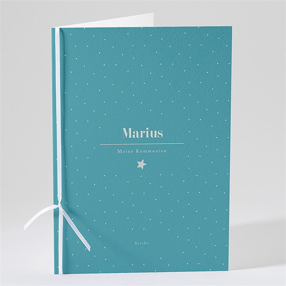 Kirchenheft Kommunion silberner stern