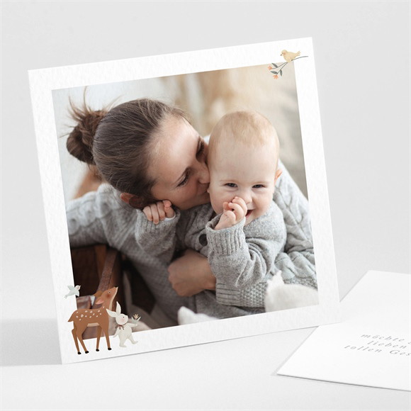 Dankeskarte Geburt Kleine Gefährten ref.N301387